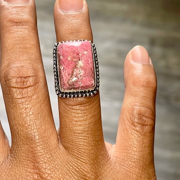 Rosaline Pink Thulite Ring Size 5 1/2 - Picture 7 of 10
